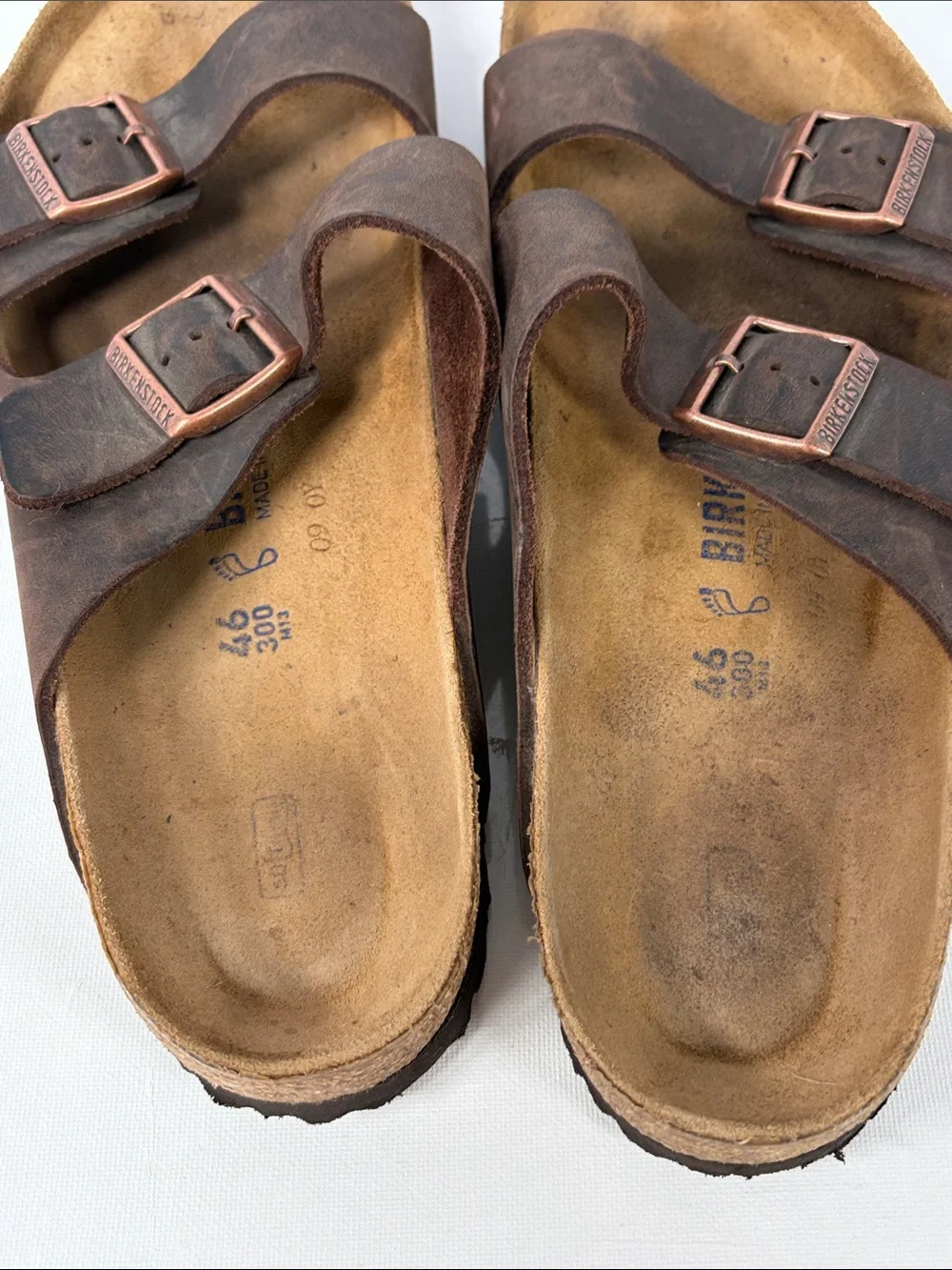 Birkenstock Arizona Sandals EU 46 US 13 Brown Leather Regular Wide Germany